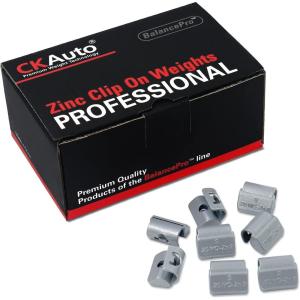 imageCKAuto MC Style Zinc Clip on Wheel Weights 025oz 14oz Coated 25PcsBoxold gray
