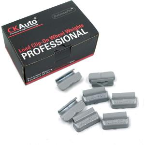 imageCKAuto MCSeries Coated 12oz 05oz Lead Clip on Wheel Weights 25PcsBox075oz