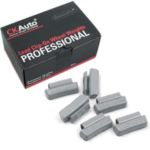 imageCKAuto MCSeries Coated 12oz 05oz Lead Clip on Wheel Weights 25PcsBox10oz