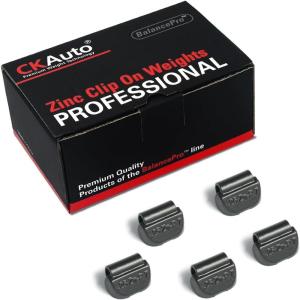 imageCKAuto P Series Zinc Clip on Wheel Weights 1oz Coated 25PcsBox Fit for Steel Wheelblack