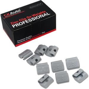 imageCKAuto P Series Zinc Clip on Wheel Weights 1oz Coated 25PcsBox Fit for Steel Wheelold gray