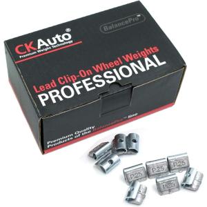 imageCKAuto P Style 34oz 075oz Lead Clip on Wheel Weights Uncoated 50PcsBox025oz