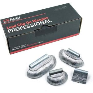 imageCKAuto P Style 34oz 075oz Lead Clip on Wheel Weights Uncoated 50PcsBox025oz1oz