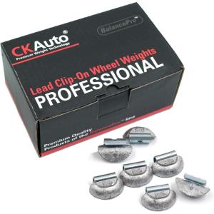 imageCKAuto P Style 34oz 075oz Lead Clip on Wheel Weights Uncoated 50PcsBox05oz