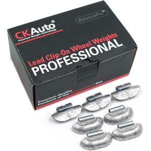 imageCKAuto P Style 34oz 075oz Lead Clip on Wheel Weights Uncoated 50PcsBox075oz