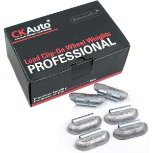 imageCKAuto P Style 34oz 075oz Lead Clip on Wheel Weights Uncoated 50PcsBox10oz