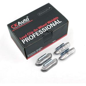 imageCKAuto P Style 34oz 075oz Lead Clip on Wheel Weights Uncoated 50PcsBox125oz