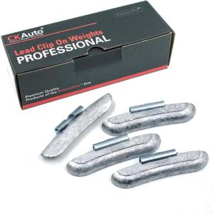 imageCKAuto P Style 34oz 075oz Lead Clip on Wheel Weights Uncoated 50PcsBox175oz