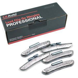 imageCKAuto P Style 34oz 075oz Lead Clip on Wheel Weights Uncoated 50PcsBox20oz