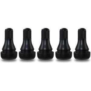 imageCKAuto TR412 Rubber Snapin Short Black Tire Valve Stem for Tubeless 0453 Inch 115mm Rim Holes on Standard Vehicle Tires 50pcsBagTR412